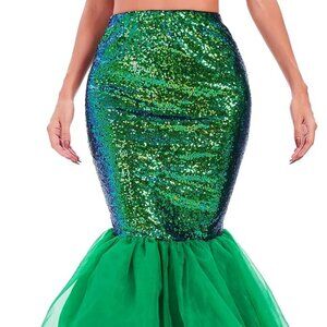 Green Sequin Pencil Skirt